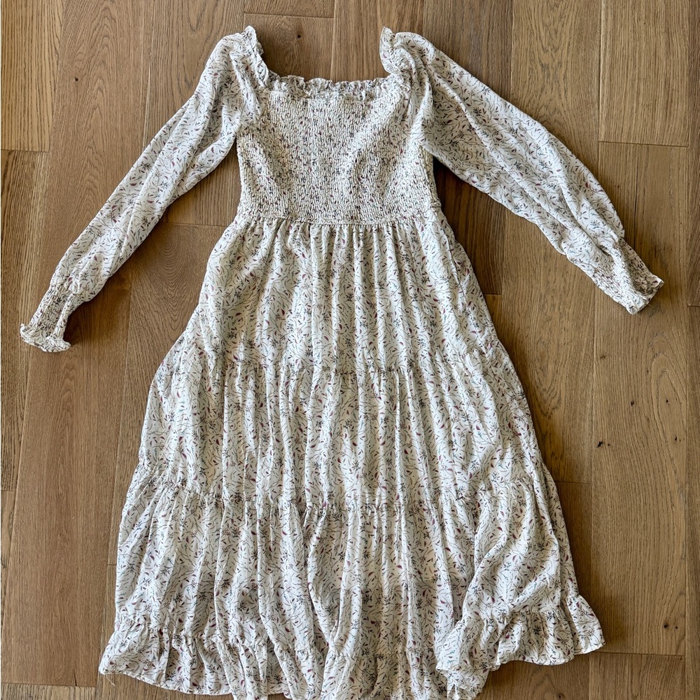 Maternity- Floral Long Sleeve Dress